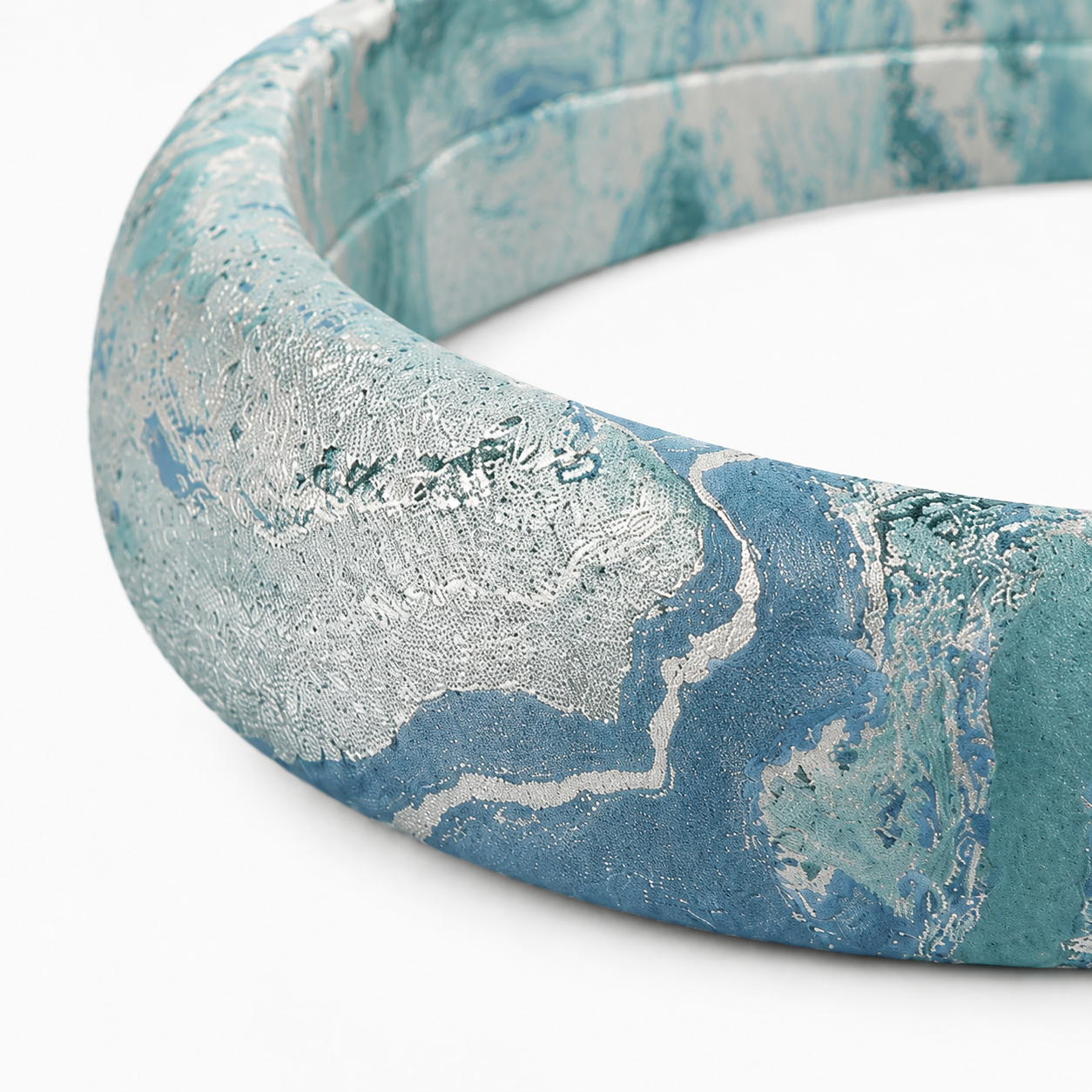 One-of-a-Kind Marbled Silk Headband