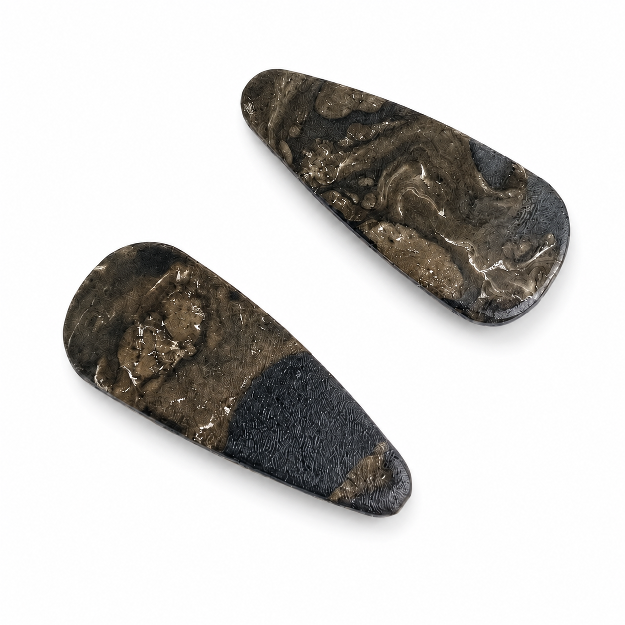 One-of-a-Kind Marbled Hair Clip Set