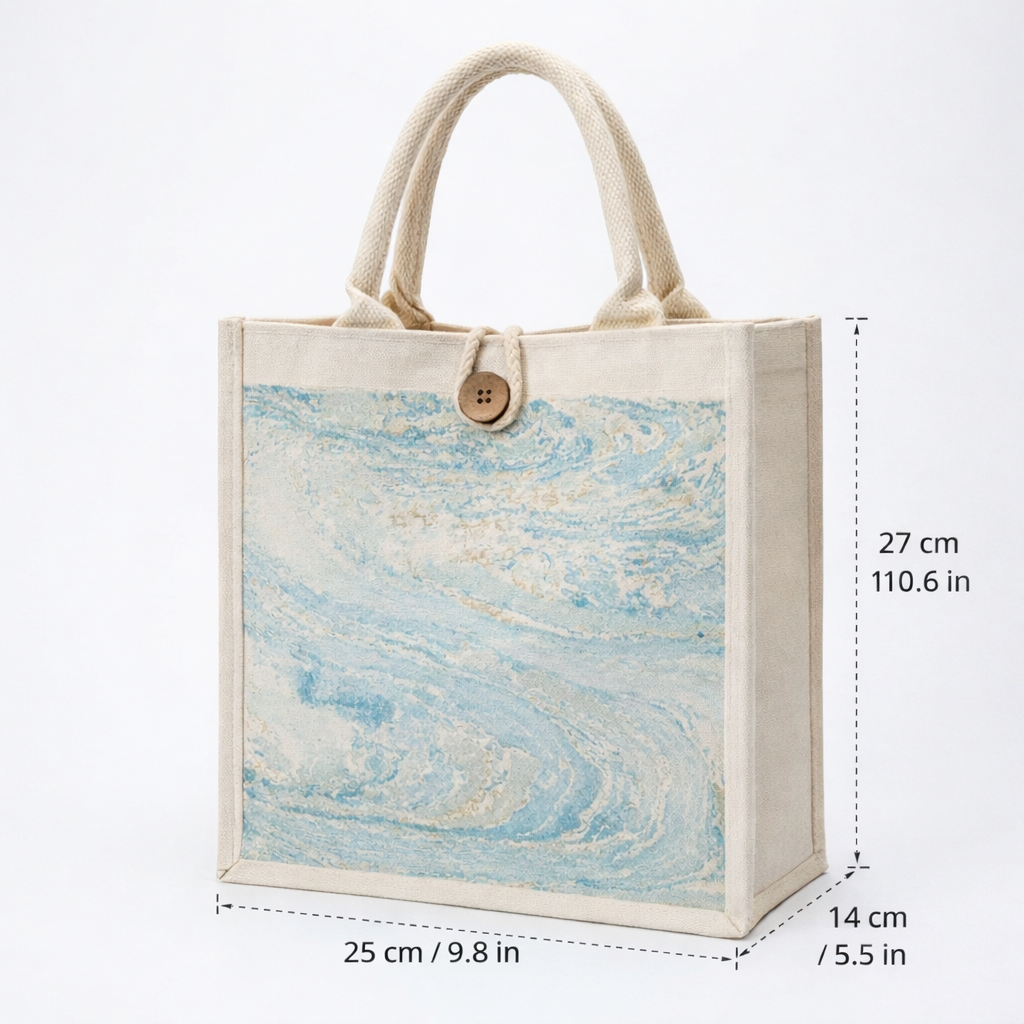 MIRANIQUE Small Tote ·  Marbled in Natural Lacquer · Never the Same Twice