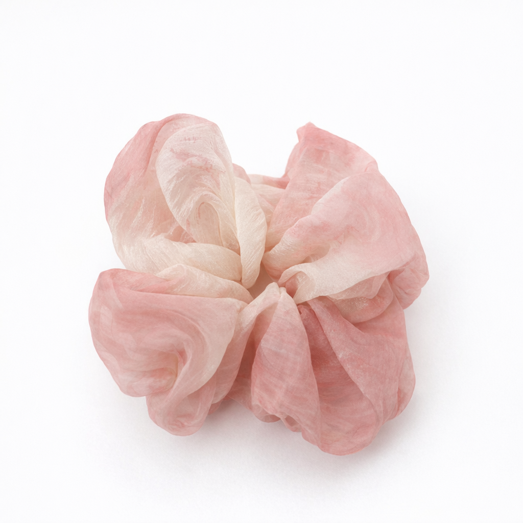 Sheer Organza Scrunchie Wearable Marbling Art · Handcrafted · One of a Kind
