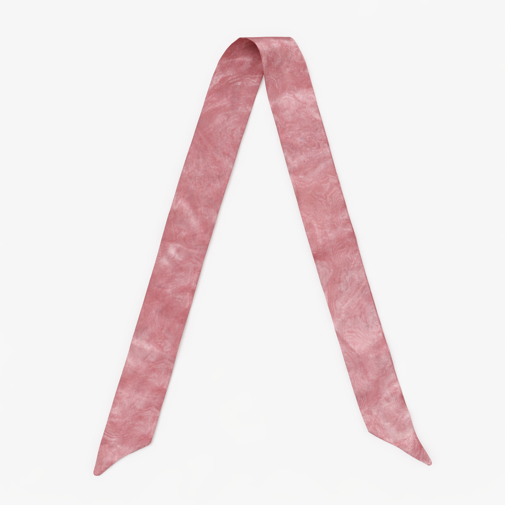 Long Skinny Scarf | Purse Scarf For Handbags | One-of-a-kind Marbled Texture