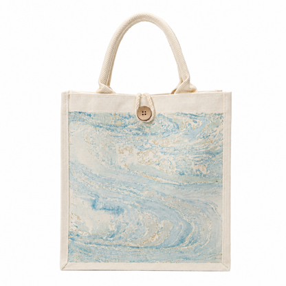 MIRANIQUE Small Tote ·  Marbled in Natural Lacquer · Never the Same Twice
