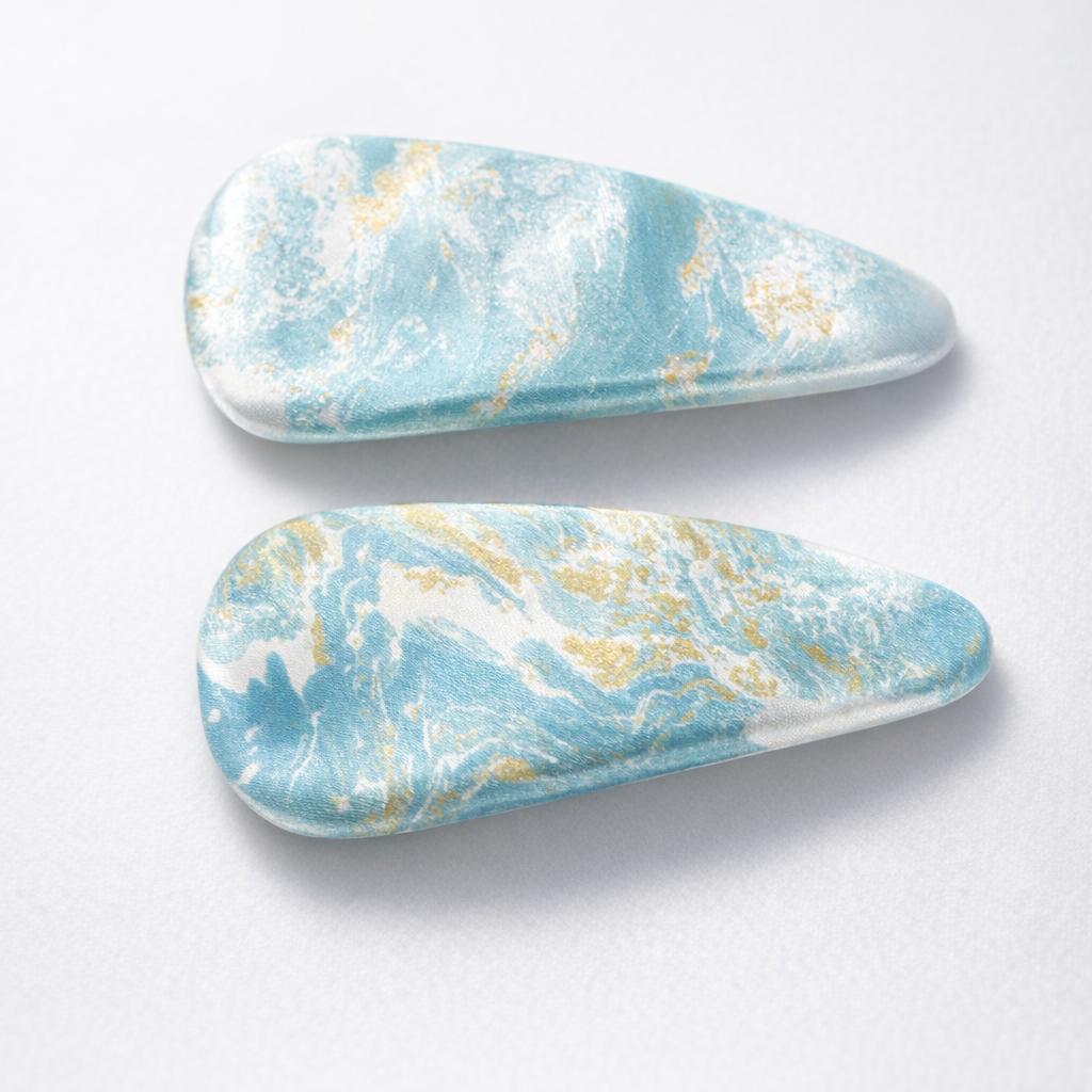 One-of-a-Kind Marbled Hair Clip Set