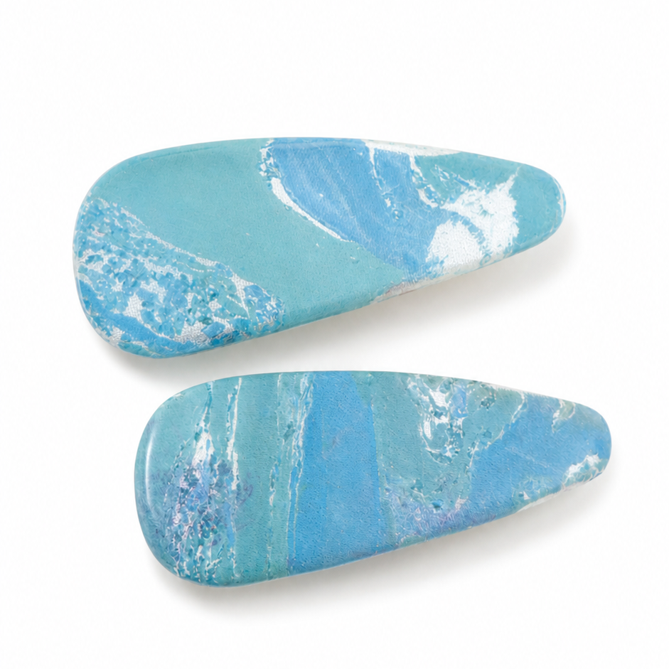 One-of-a-Kind Marbled Hair Clip Set