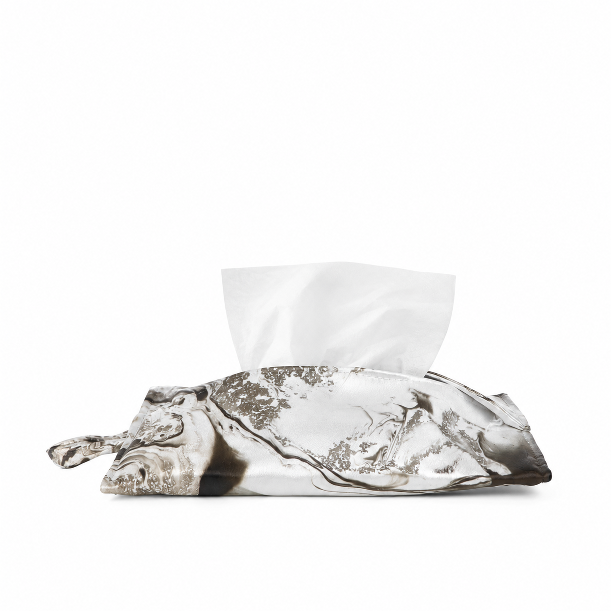 Silk Tissue Pouch Wearable Marbling Art · Handcrafted · One of a Kind