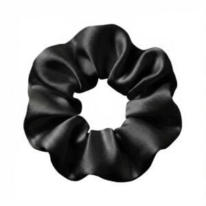 Black Silk Scrunchies
