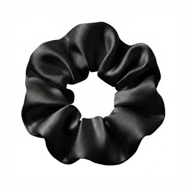 Black Silk Scrunchies