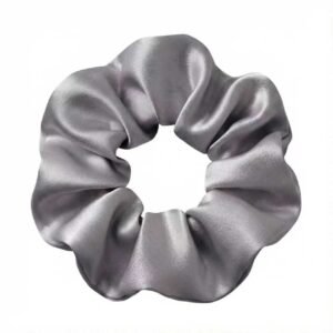 Grey Silk Scrunchies