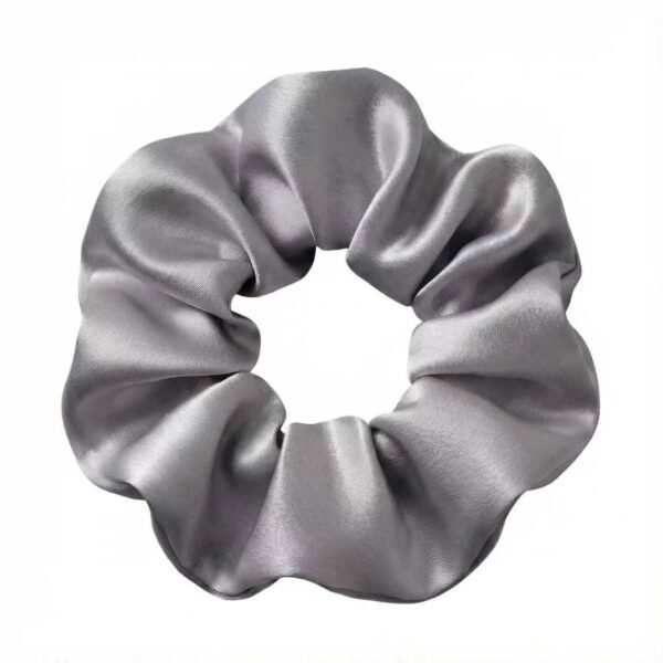 Grey Silk Scrunchies