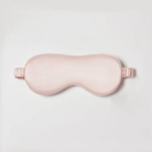 Pink silk eye mask