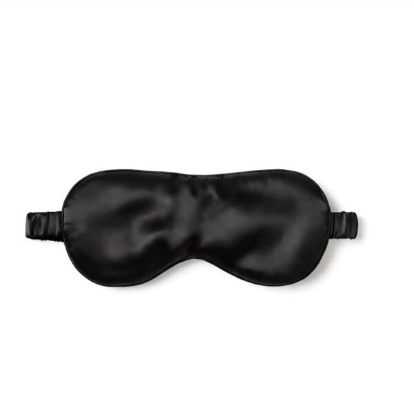 Black silk eye mask
